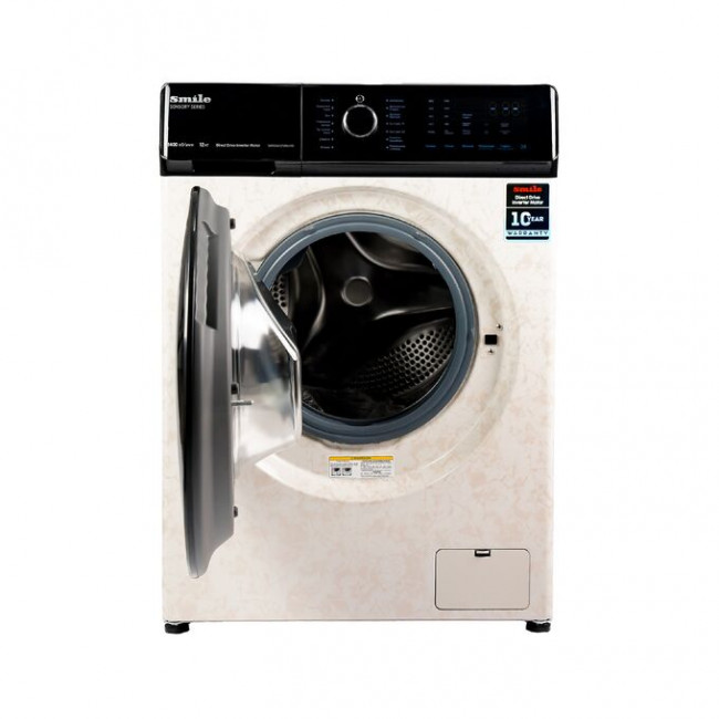 Стиральная машина SMILE SWMSW12MB1400 бежевый мрамор/черный