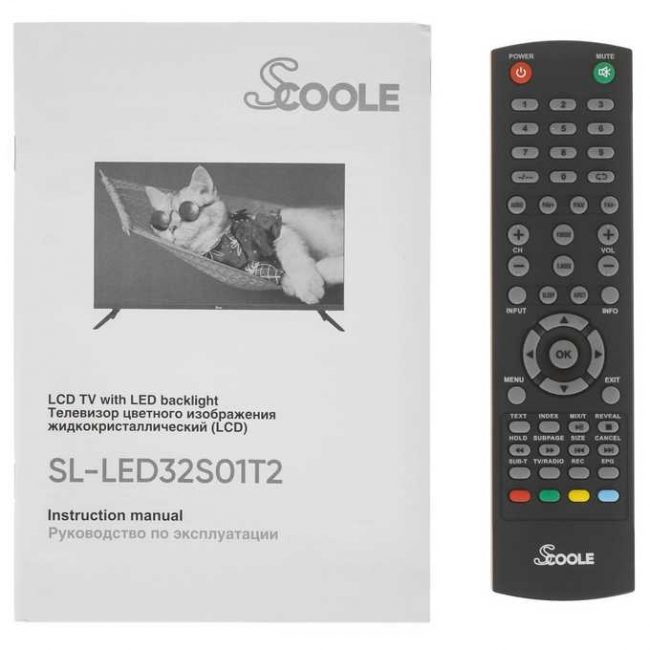 32" Телевизор Scoole SL-LED32S01T2S черный 1366x768, HD, 60 Гц, Wi-Fi, Smart TV, Android TV 32" Телевизор Scoole SL-LED32S01T2S черный 1366x768, HD, 60 Гц, Wi-Fi, Smart TV, Android TV