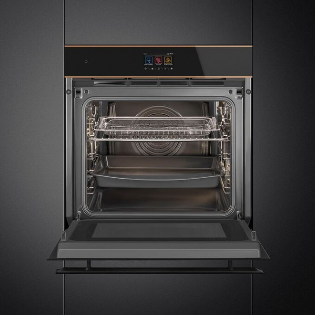 Духовой шкаф SMEG SO6604M2PNR 60см, Dolce Stil Novo, режим СВЧ, полезный объем 68л, 20 функций приготовления, 150 автоматических программ