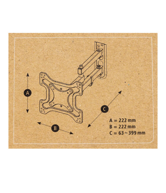 19-48" Кронштейн для телевизора HAMA R1 118155 19-48" Кронштейн для телевизора HAMA R1 118155