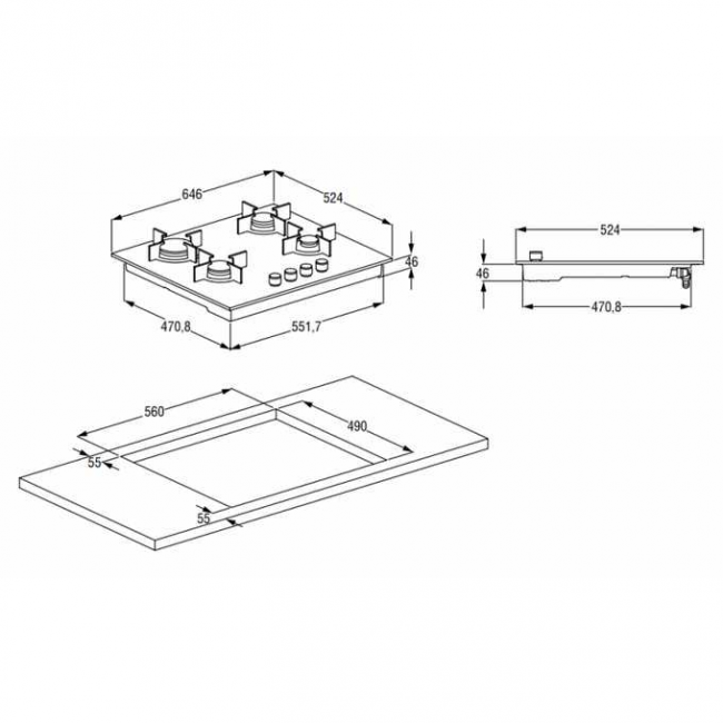 Варочная поверхность Beko HINW64229S черный