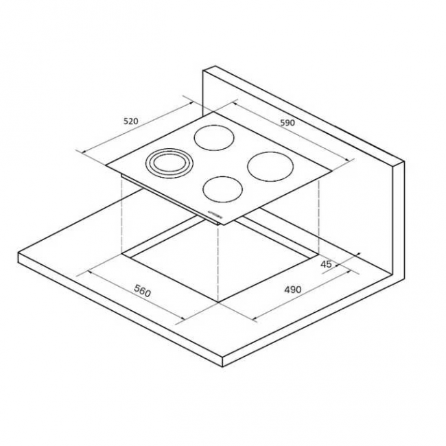Электрическая варочная панель KUPPERSBERG ECS 603, Hi-Light, независимая, черный