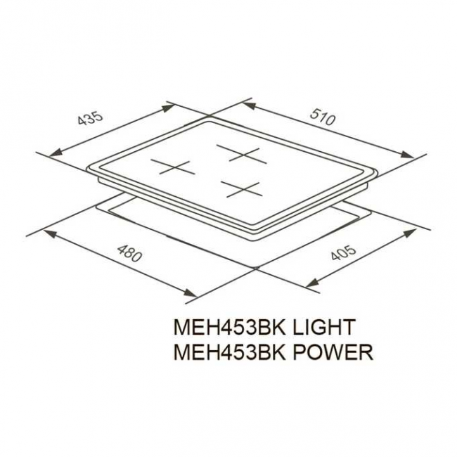 Варочная поверхность Meferi MEH453BK Light