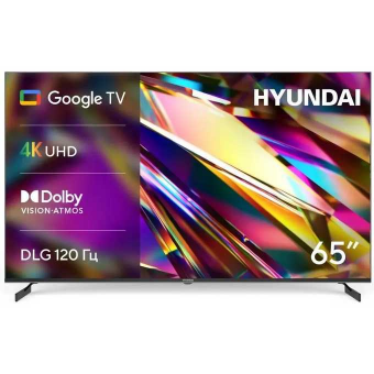 65" Телевизор Hyundai H-LED65BU7011 черный 3840x2160, 4K Ultra HD, 60 Гц, Wi-Fi, Smart TV, Google TV