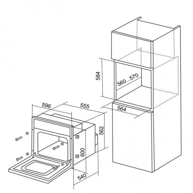 Духовой шкаф De Luxe 6006.05эшв-062 Духовой шкаф De Luxe 6006.05эшв-062