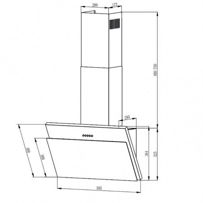 Вытяжка EVELUX Tilda 60 BG