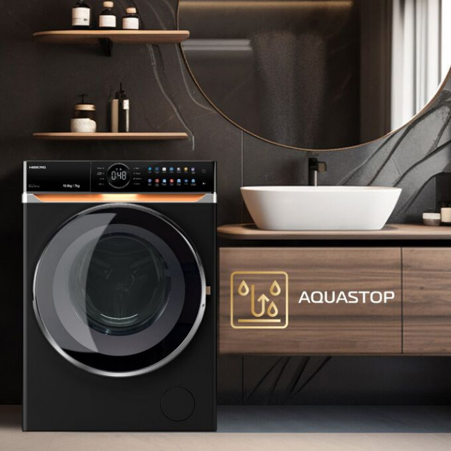 Стиральная машина c сушкой HIBERG i-DDQ10-10714 B Стиральная машина c сушкой HIBERG i-DDQ10-10714 B
