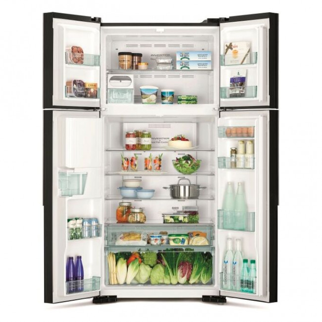 Холодильник Hitachi R-W660PUC7 GPW белое стекло Холодильник Hitachi R-W660PUC7 GPW белое стекло