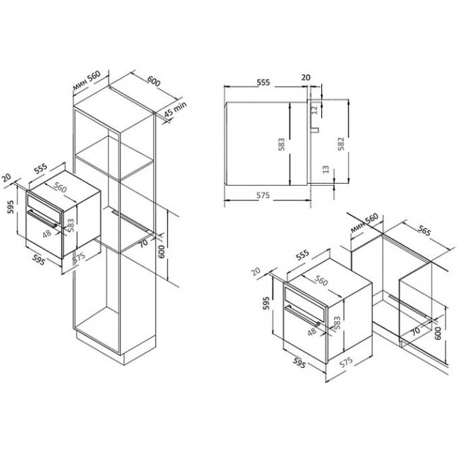 Духовой шкаф EVELUX EO 622 EB Духовой шкаф EVELUX EO 622 EB