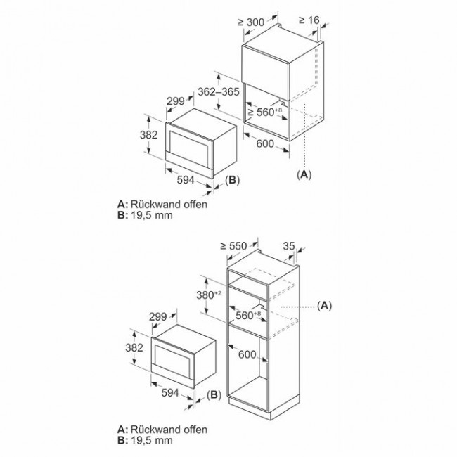 Встраиваемая микроволновая печь BOSCH BER7321B1 черный