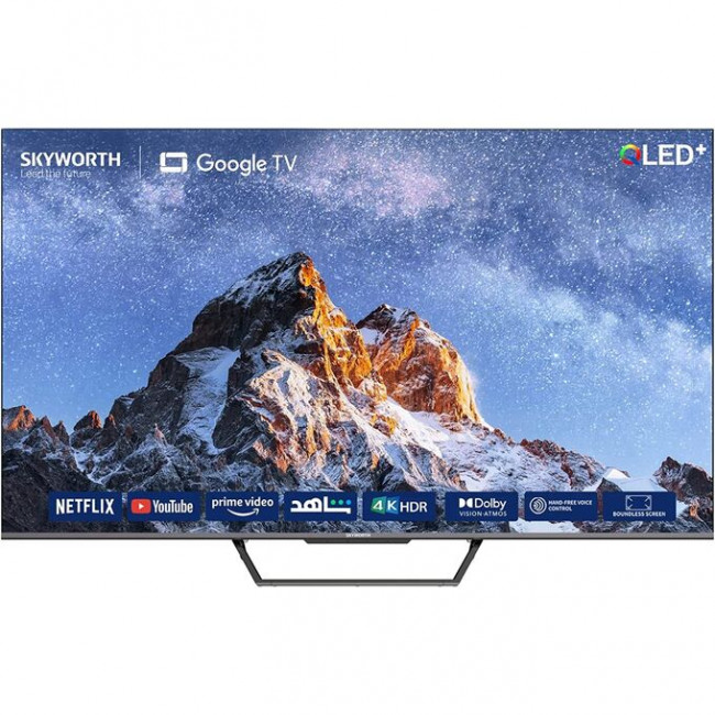 55" Телевизор SKYWORTH 55SUE9500 черный QLED 3840x2160, Ultra HD, 60 Гц, WI-FI, SMART TV, Google TV, Voice Control 55" Телевизор SKYWORTH 55SUE9500 черный QLED 3840x2160, Ultra HD, 60 Гц, WI-FI, SMART TV, Google TV, Voice Control
