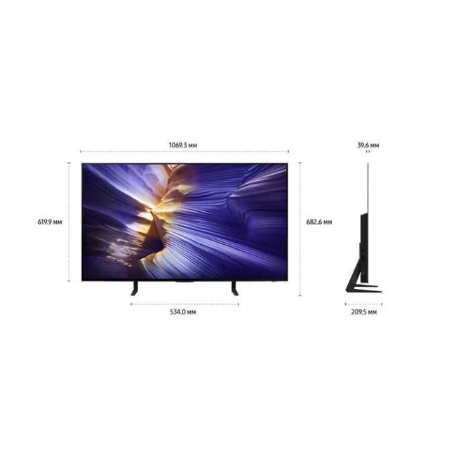 48" Телевизор Samsung QE48S90FAEXRU черный 3840x2160, 4K Ultra HD, 120 Гц, Wi-Fi, Smart TV, Tizen OS 48" Телевизор Samsung QE48S90FAEXRU черный 3840x2160, 4K Ultra HD, 120 Гц, Wi-Fi, Smart TV, Tizen OS