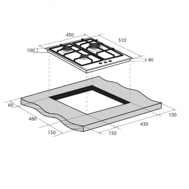 Варочная панель ZUGEL ZGH451B черная Варочная панель ZUGEL ZGH451B черная