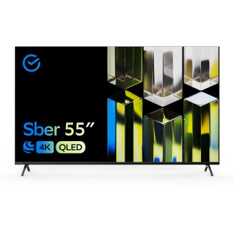 55" Телевизор Sber SDX 55UQ5230T QLED черный 3840x2160, 4K Ultra HD, 60 Гц, Wi-Fi, Smart TV, Салют ТВ 55" Телевизор Sber SDX 55UQ5230T QLED черный 3840x2160, 4K Ultra HD, 60 Гц, Wi-Fi, Smart TV, Салют ТВ