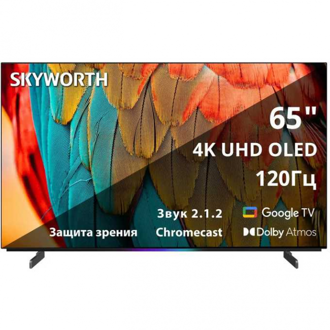 65" Телевизор Skyworth 65SXF9800 черный QLED 3840x2160, 4K Ultra HD, 120 Гц, Wi-Fi, Smart TV, Google TV 65" Телевизор Skyworth 65SXF9800 черный QLED 3840x2160, 4K Ultra HD, 120 Гц, Wi-Fi, Smart TV, Google TV