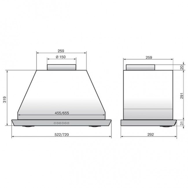 Вытяжка Elikor 52Н-1000-Э4Д Врезной блок нерж сталь Вытяжка Elikor 52Н-1000-Э4Д Врезной блок нерж сталь