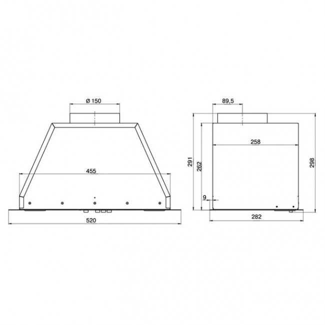 Вытяжка Elikor Flat 52П-650-К3Д черный кнопочное (1 мотор)