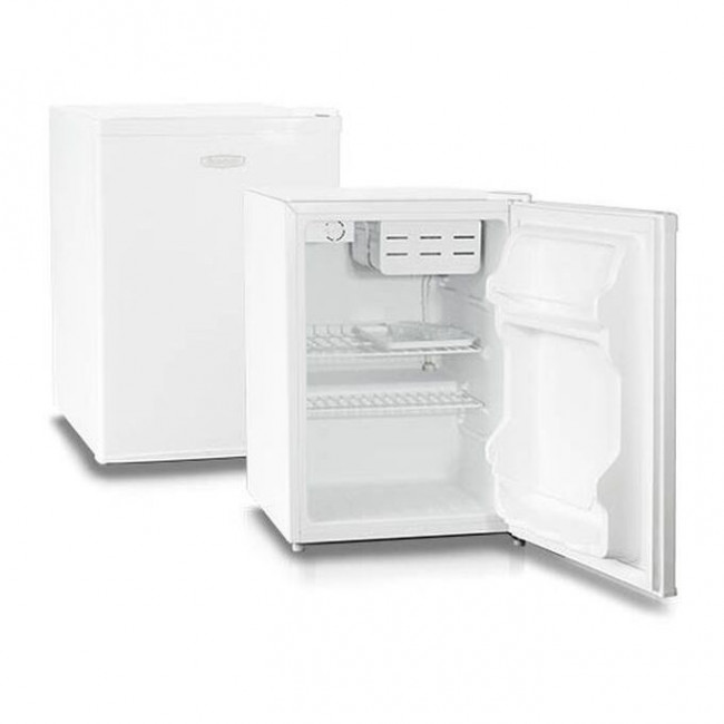 Холодильник Бирюса 70 белый, 63х44,5х51см, однокамерный, класс А+, климат класс N, мороз камера 4л, холод камера 60л, капельный, 42 дБ,полки - стекло