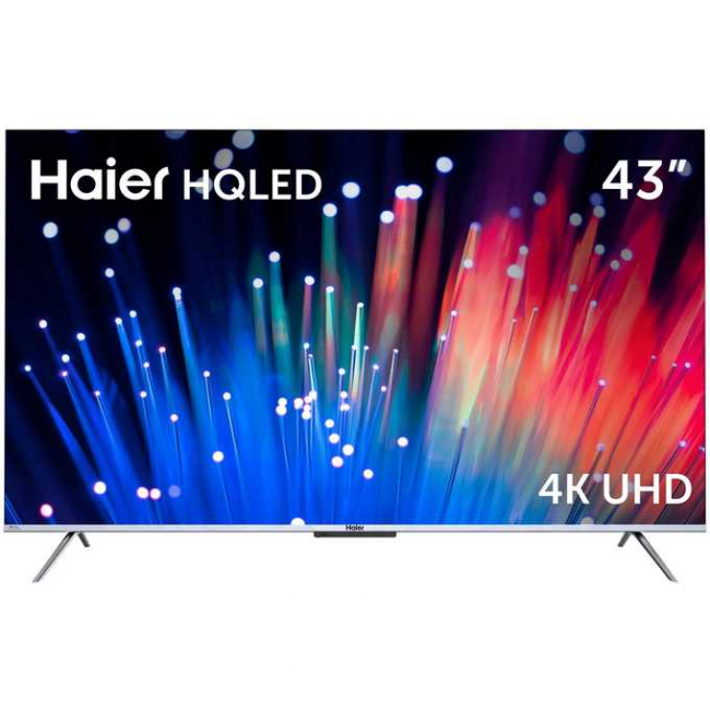 43" Телевизор Haier 43 Smart TV S3 серебристый 3840x2160, 4K Ultra HD, 60 Гц, Wi-Fi, Smart TV, Android TV