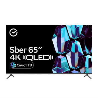 65" Телевизор Sber SDX 65UQ5233 QLED титан 3840x2160, 4K Ultra HD, 60 Гц, Wi-Fi, Smart TV, Салют ТВ 65" Телевизор Sber SDX 65UQ5233 QLED титан 3840x2160, 4K Ultra HD, 60 Гц, Wi-Fi, Smart TV, Салют ТВ