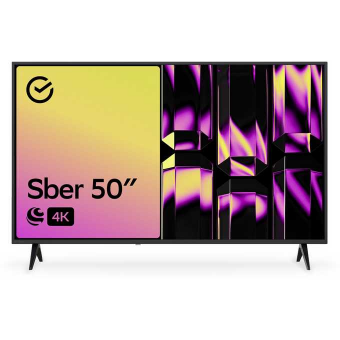 50" Телевизор Sber SDX 50U4010B черный 3840x2160, 4K Ultra HD, 60 Гц, Wi-Fi, Smart TV, Салют ТВ 50" Телевизор Sber SDX 50U4010B черный 3840x2160, 4K Ultra HD, 60 Гц, Wi-Fi, Smart TV, Салют ТВ