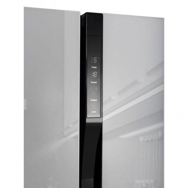 Холодильник Hyundai CS5003F белое стекло