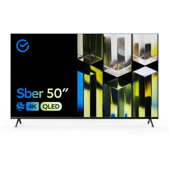 50" Телевизор Sber SDX 50UQ5230T QLED черный 3840x2160, 4K Ultra HD, 60 Гц, Wi-Fi, Smart TV, Салют ТВ 50" Телевизор Sber SDX 50UQ5230T QLED черный 3840x2160, 4K Ultra HD, 60 Гц, Wi-Fi, Smart TV, Салют ТВ