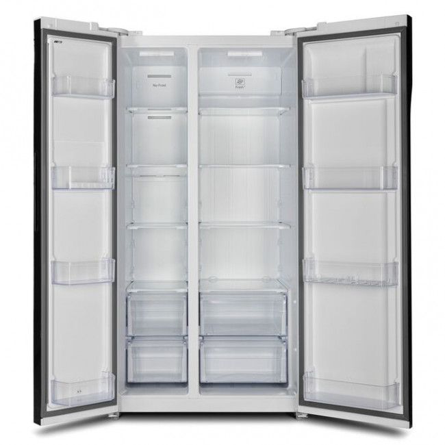 Холодильник Hyundai CS6503FV белое стекло