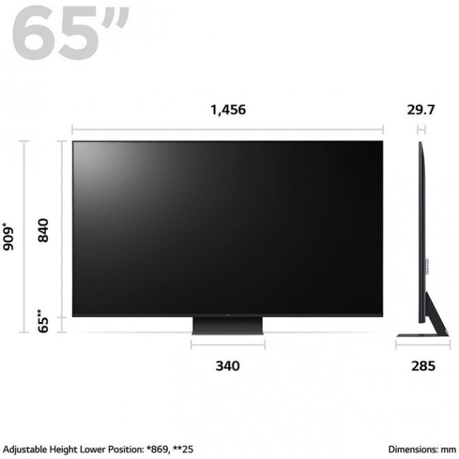 65" Телевизор LG 65UR91006LA.ARUB черный, 3840x2160, 4K Ultra HD, 50 Гц, Wi-Fi, Smart TV, WebOS