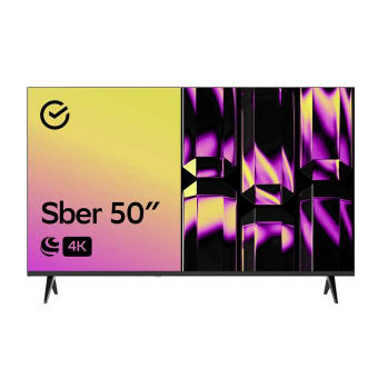 50" Телевизор Sber SDX 50U4126 чёрный 3840х2160, 4K Ultra HD, 60 Гц. Wi-Fi, Smart TV, Салют ТВ 50" Телевизор Sber SDX 50U4126 чёрный 3840х2160, 4K Ultra HD, 60 Гц. Wi-Fi, Smart TV, Салют ТВ