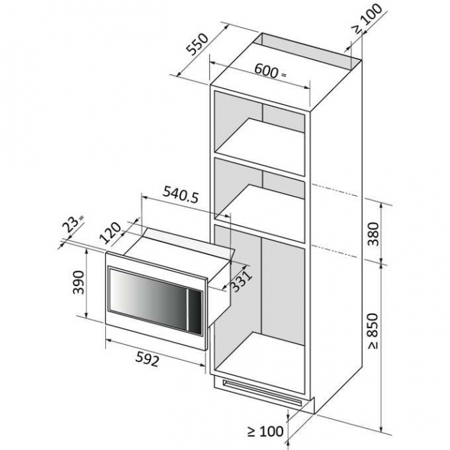 Встраиваемая микроволновая печь Brandt BMS7120WW