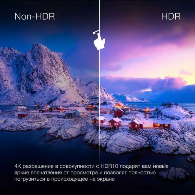 55" Телевизор Hyundai H-LED55BU7100 серый 3840x2160, 4K Ultra HD, 60 Гц, WI-FI, SMART TV, WebOS 22