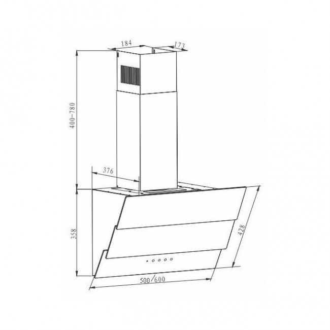 Вытяжка Amari Trento 60 black glass Вытяжка Amari Trento 60 black glass