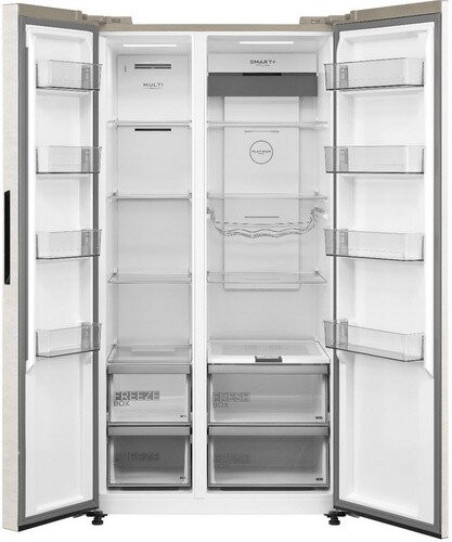 Холодильник Side by Side Midea MDRS791MIE33 бежевый,91x177.5x69.8