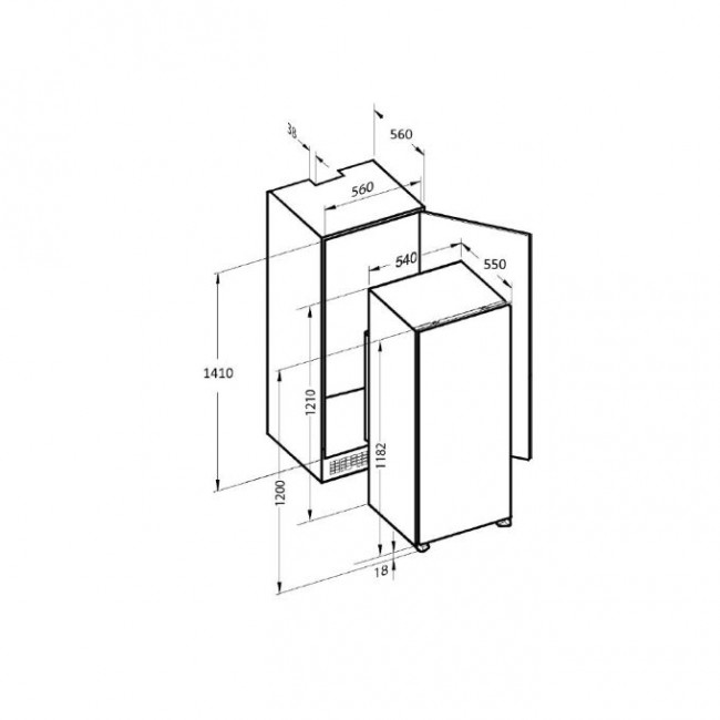 Встраиваемый холодильник Zigmund & Shtain BR 12.1221 SX Встраиваемый холодильник Zigmund & Shtain BR 12.1221 SX