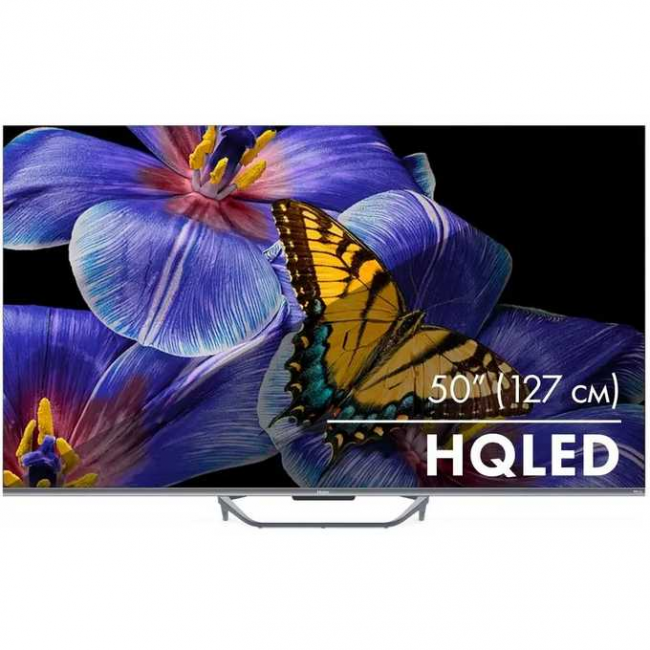 50" Телевизор Haier 50 Smart TV S4 QLED серый 3840x2160, 4K Ultra HD, 60 Гц, Wi-Fi, Smart TV, Android TV