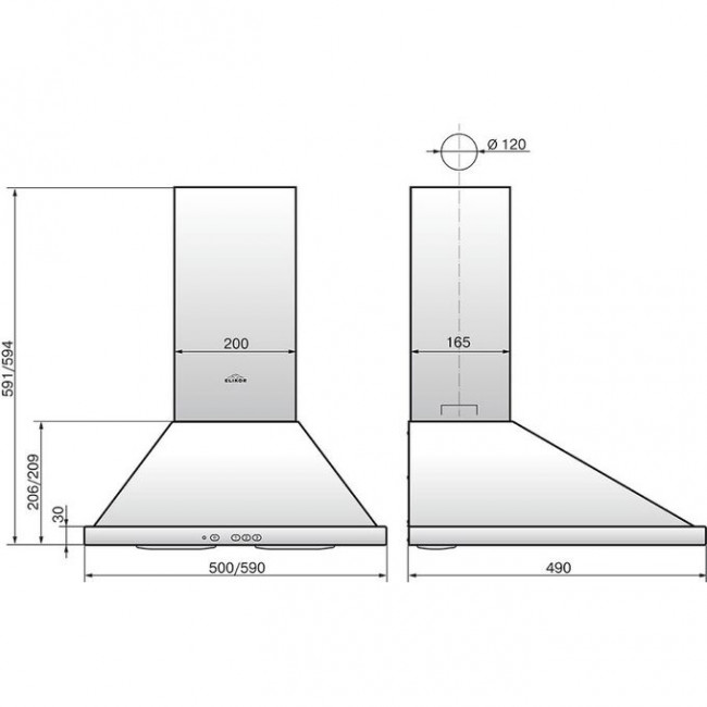 Вытяжка Elikor Оптима 60П-400-К3Л (белый)
