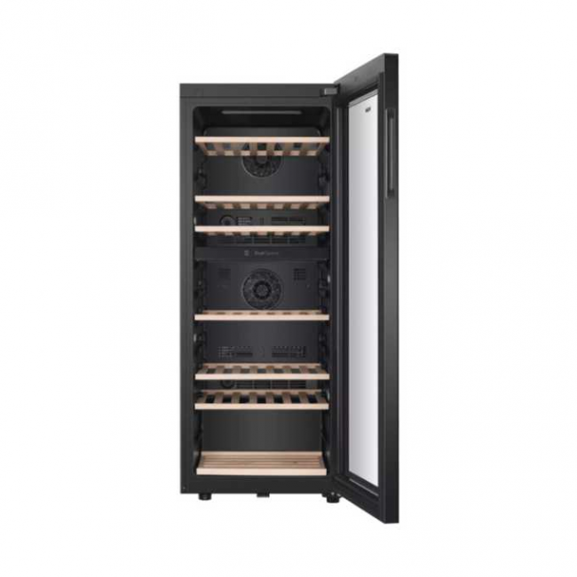Винный шкаф HAIER FWC77GDAE1 (B408FHE00RU) двухкамерный вместимость: 77 бутылок, черный