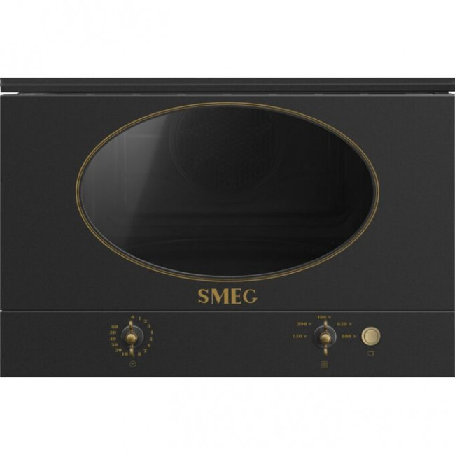 Встраиваемая микроволновая печь SMEG MP822NAO Coloniale антрацит Встраиваемая микроволновая печь SMEG MP822NAO Coloniale антрацит