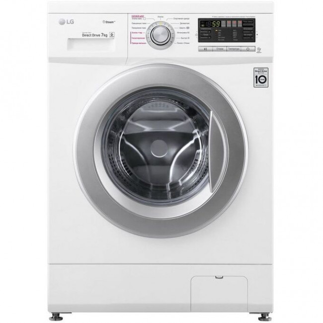 Стиральная машина LG F1296HDS1 белый, 60x44x85 см, фронтальная 7кг, 1200 об/мин, классы А/А/В Стиральная машина LG F1296HDS1 белый, 60x44x85 см, фронтальная 7кг, 1200 об/мин, классы А/А/В