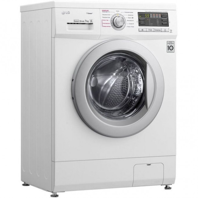 Стиральная машина LG F1296HDS1 белый, 60x44x85 см, фронтальная 7кг, 1200 об/мин, классы А/А/В Стиральная машина LG F1296HDS1 белый, 60x44x85 см, фронтальная 7кг, 1200 об/мин, классы А/А/В