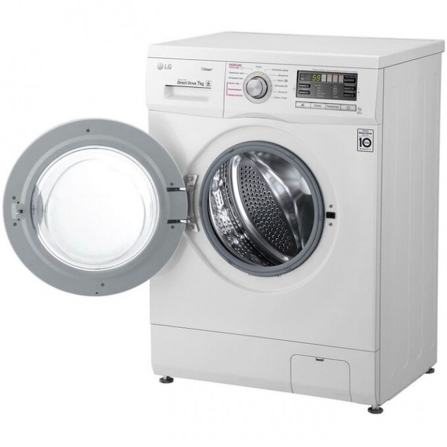 Стиральная машина LG F1296HDS1 белый, 60x44x85 см, фронтальная 7кг, 1200 об/мин, классы А/А/В Стиральная машина LG F1296HDS1 белый, 60x44x85 см, фронтальная 7кг, 1200 об/мин, классы А/А/В