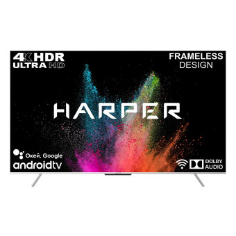 75" Телевизор Harper 75U770TS черный 3840x2160, Frameless, Ultra HD, 50 Гц, WIFI, SMART TV, Android TV 75" Телевизор Harper 75U770TS черный 3840x2160, Frameless, Ultra HD, 50 Гц, WIFI, SMART TV, Android TV